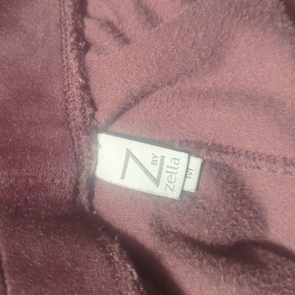 Zella Burgundy Plum Velvet Jogger Pants - Picture 6 of 11